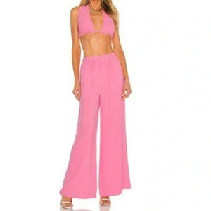 Revolve Camila Coehlo Devon Crop Top and Pants in Hot Pink